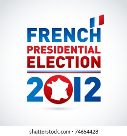 French presidential election in 2012. Vector.