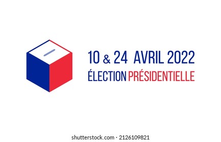 French Presidential Election 2022, Vector Banner Or Social Media Post Template