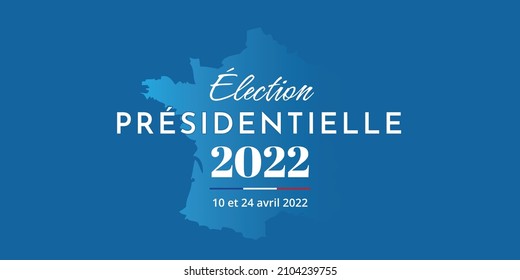 French presidential elections 2022 - Vector Banner