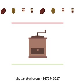 French press coffee, coffee beans, spilled coffee, vector illustration. Design elements for a cafe. Vector background.