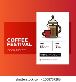 French Press Coffee Festival App Interface Design