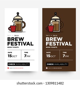 French Press Coffee Festival App Interface Design