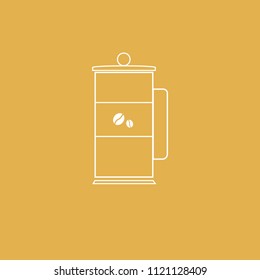 French press coffee icon.