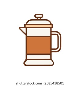 A French press coffee maker illustration