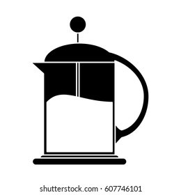 french press coffee maker pictogram
