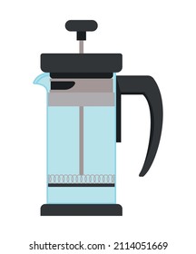 french press design over white