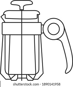 French press, grinder, icon   ,