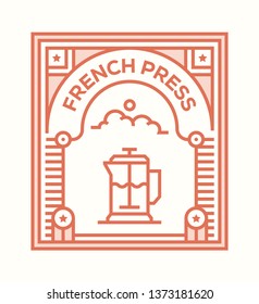 FRENCH PRESS ICON CONCEPT