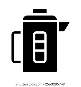 French press icon. Concept of coffee and tea brewing.