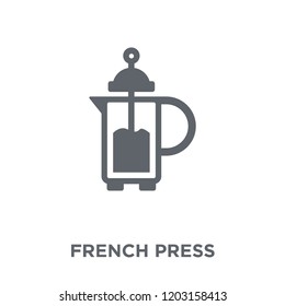 French press icon. French press design concept from  collection. Simple element vector illustration on white background.