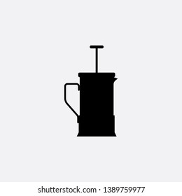 French press icon sign signifier vector