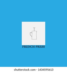 french press icon sign signifier vector