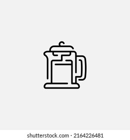 French press icon sign vector,Symbol, logo illustration for web and mobile
