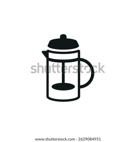 French press icon. Simple French press icon for social media, app and web design. Vector illustration.