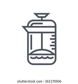 French press icon suitable for info graphics, websites and print media and  interfaces. Line vector icon.