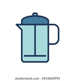 french press icon symbol vector template