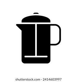 french press icon symbol vector template