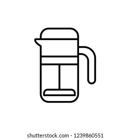 french press icon vector. coffe icon