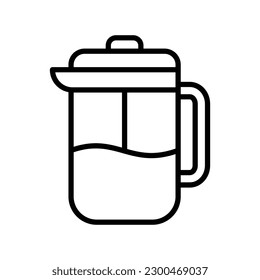 french press icon vector design template in white background