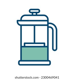 french press icon vector design template in white background