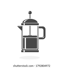 French Press Icon - Vector Illustration