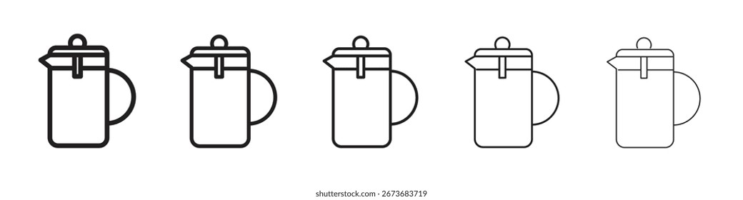 Französisches Pressesymbol, Vektorgrafik einzeln