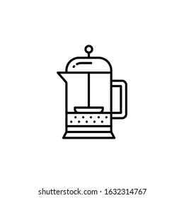 French press icon vector image. Can also be used for food and drinks. Suitable for mobile apps, web apps and print media.