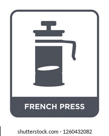 french press icon vector on white background., french press simple element illustration