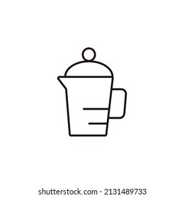 french press  icons  symbol vector elements for infographic web