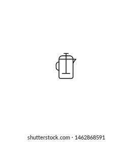French press line icon design.