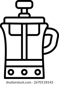 Línea de prensa francesa Vector Icon Design