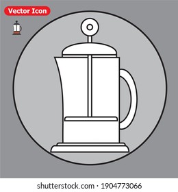 french press on white background vector illustration design. eps 10