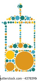  French Press pot shape vector design by color point