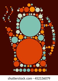  French Press pot shape vector design by color point