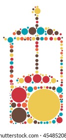  French Press pot shape vector design by color point
