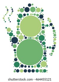  French Press pot shape vector design by color point