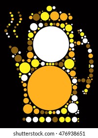  French Press pot shape vector design by color point