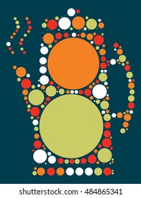  French Press pot shape vector design by color point