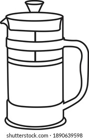 French press vector icon    .