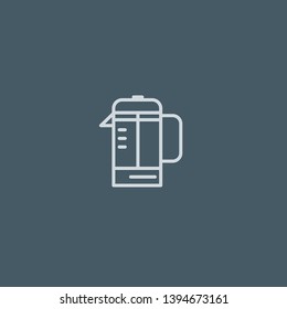 French Press vector icon. French Press concept stroke symbol design. Thin graphic elements vector illustration, outline pattern for your web site design, logo, UI. EPS 10.