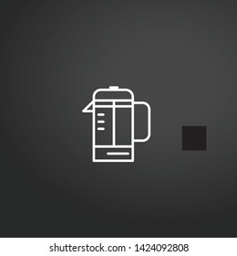 French Press vector icon. French Press concept stroke symbol design. Thin graphic elements vector illustration, outline pattern for your web site design, logo, UI. EPS 10.