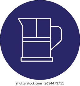 Línea de Vector de Prensa francesa Circle Icon Design