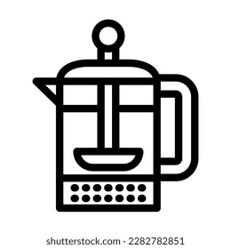 Diseño de iconos de la línea del vector de prensa francés