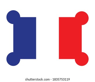 French puzzle piece flag  background vector graphic. 