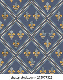 French Royal Fabric Seamless Pattern Wallpaper Fashion