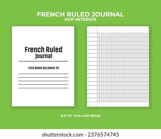 French Ruled Journal KDP Interior