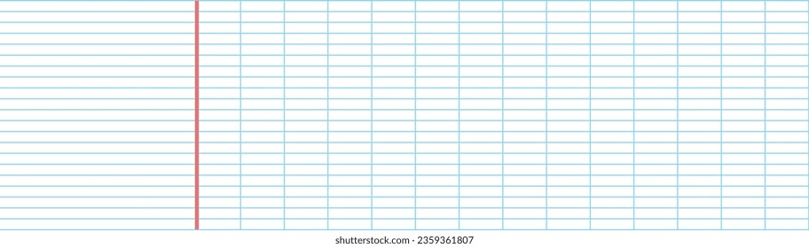 französisches Notizbuch-Gitter. Sichtbares Papier für die Handschrift. Vektor-Behelfsbogen