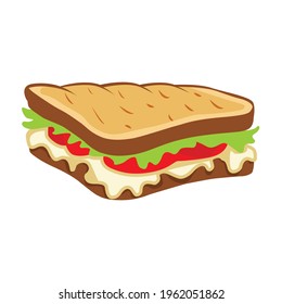 French Sandwich Icon Vector On Trendy Design.