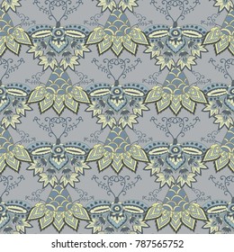 French seamless patterns in country style.