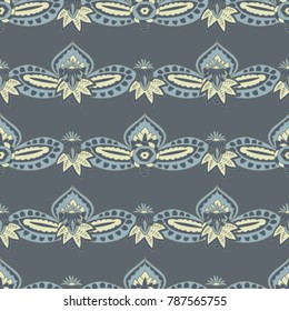 French seamless patterns in country style.